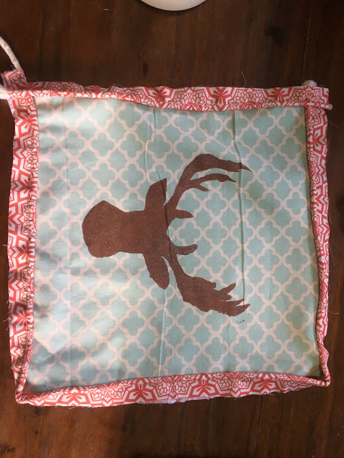 DIY Throw Pillows with Piping and Stencil Details