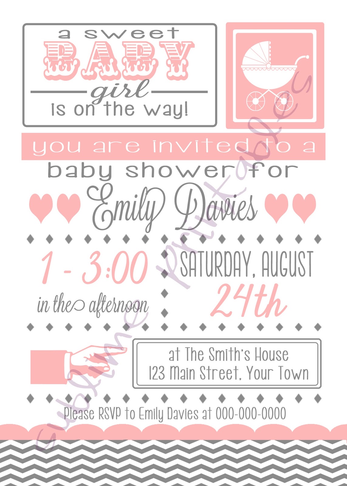 Sublime Printables: Baby Shower Invite