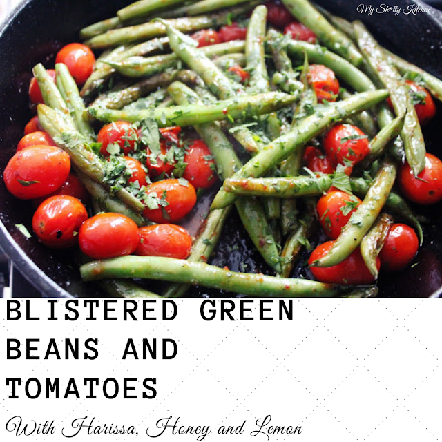 Blistered Green Beans and Tomatoes With Honey and Harissa