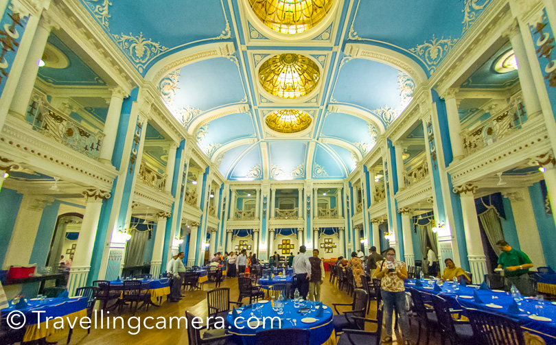 Here is the grand ballroom of Lalitha Palace, which is now restaurant on the ground floor. This was the place where we had our dinner and then headed back to the Golden Chariot.