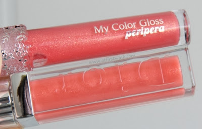 Peripera My Color Gloss 3 - Angel orange compared to the Dior addict gloss 433 - Délice