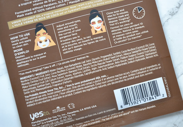 Yes To Coconut Paper Sheet Mask Review