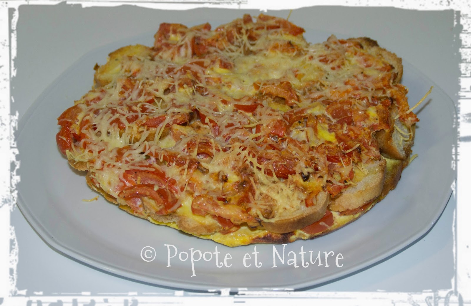 © Popote et Nature - tarte aux tomates et ....au pain