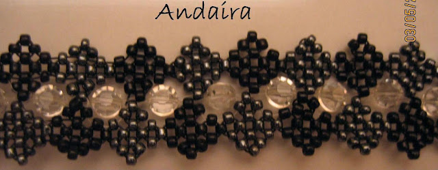 Andairadas: Pulsera de abalorios y Swarovski