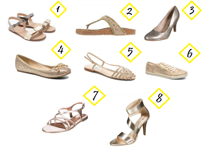 zapatos dorados online