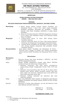 Download SK Operator Sekolah PAUD (TK KB TPA SPS)