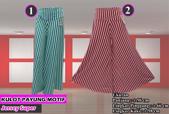 celana kulot payung motif salur dan monochrome celana kulot payung motif salur dan monochrome