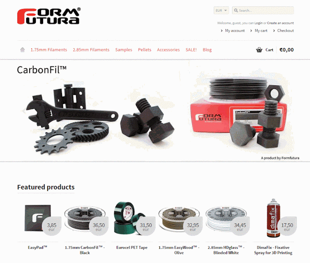 formfutura website, filament, printer parts