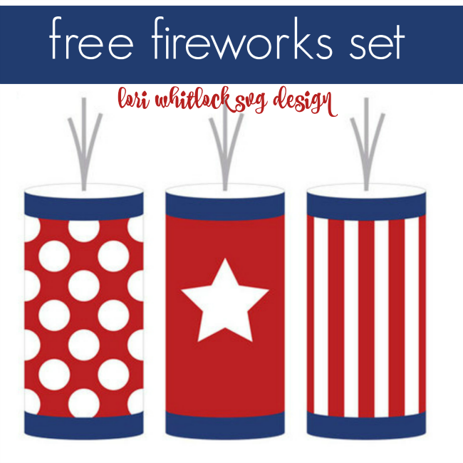 Free July 4th Firecrackers Silhouette Studio Cut File From Lori Whitlock Silhouette School