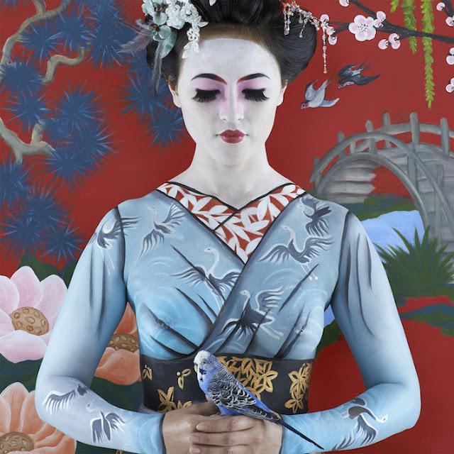 woman body painting by Emma Hack art craft projects