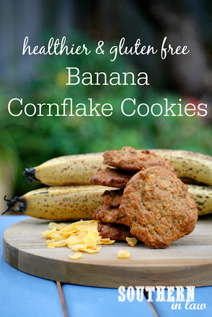 Low Fat Banana Cornflake Cookies Recipe  low fat, gluten free, healthy, healthier, lower sugar, refined sugar free 