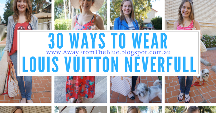 Ways To Wear: Louis Vuitton Neverfull in Damier Azur ~ #30wears challenge 