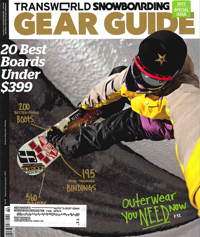 Quiksilver PR Check out Transworld Snowboarding's Gear Guide!