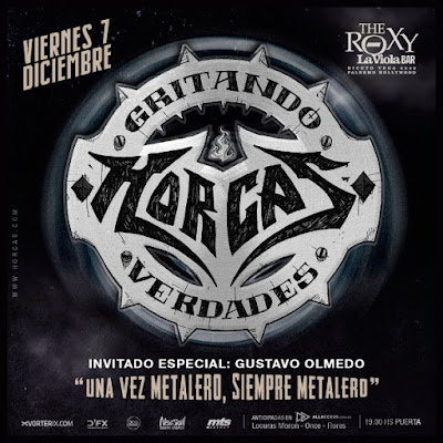 HORCAS CIERRA EL AÑO EN THE ROXY LIVE! VIERNES 7 DE DICIEMBRE / 21 HS.