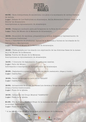 2020 - XIV Fiesta de la matanza - Alcaracejos (Córdoba) - Programación