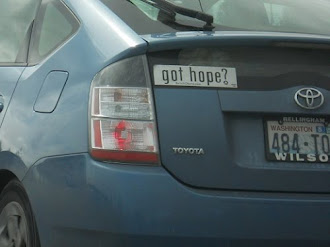 YES! WE HAVE HOPE! (hope...my word for this year. We saw this on the way to the airport. Nice!)