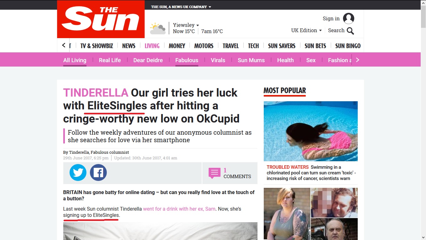 the sun online dating