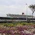 a cruise ship in the garden
