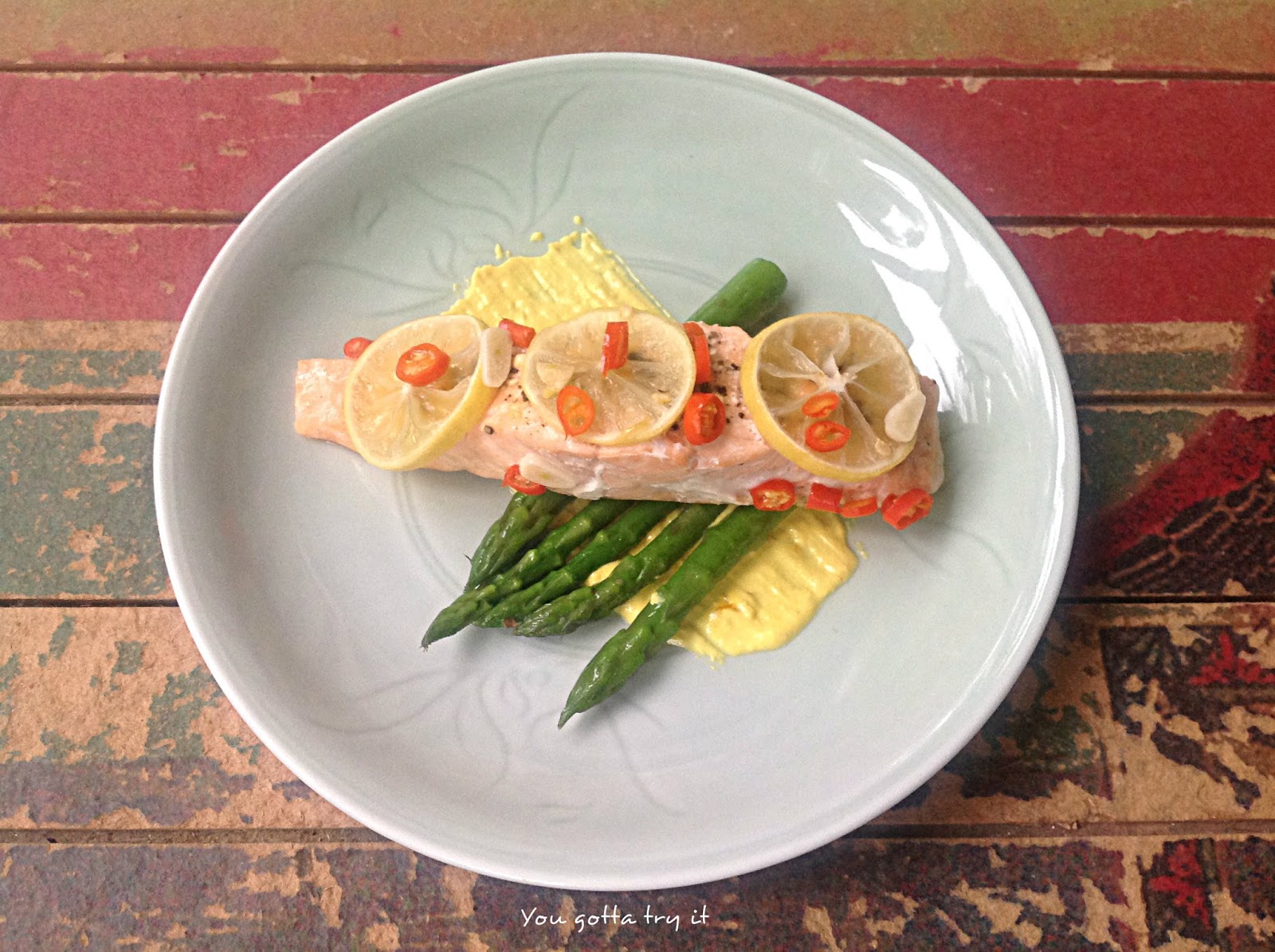 You gotta try it Norwegian Salmon with Saffron Butter Garlic Sauce