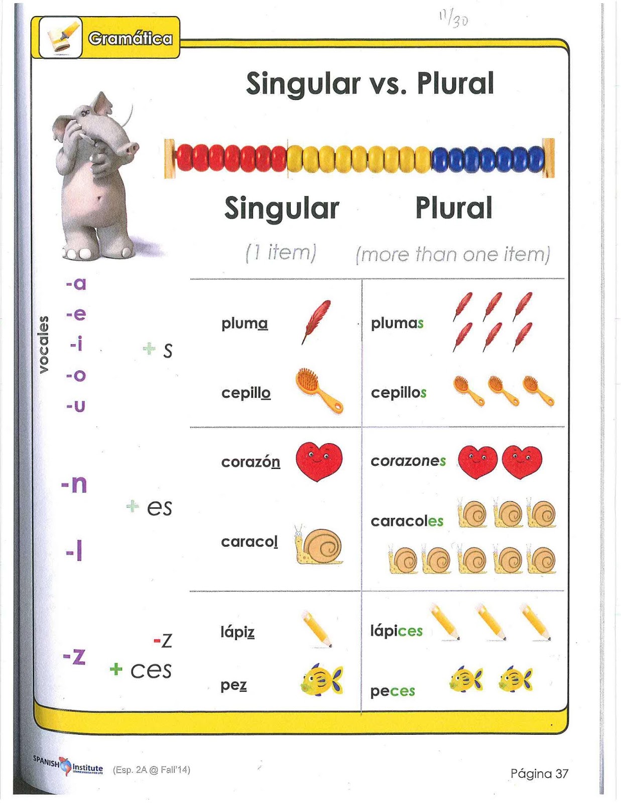 Fichas De Singular E Plural 2 Ano