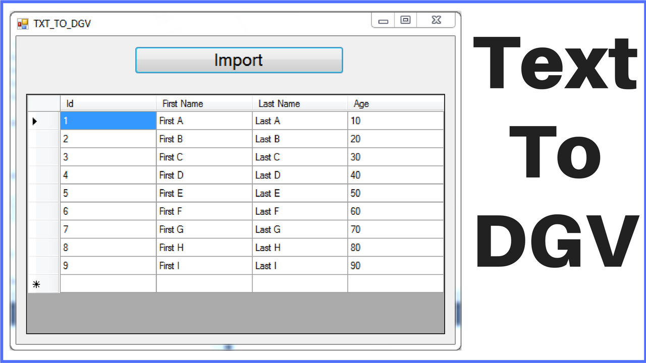 C import text file data to datagridview c java php programming 