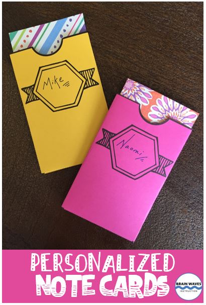 Give the very best kind of gift to students this year.  Just write a sweet note to each student and place it inside a sweet note pocket.  Easy and so meaningful!