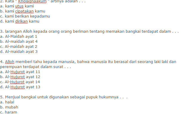 Contoh Latihan Soal Ukk Pai Sd Kelas 6 Semester 2 Terbaru Idn Paperplane