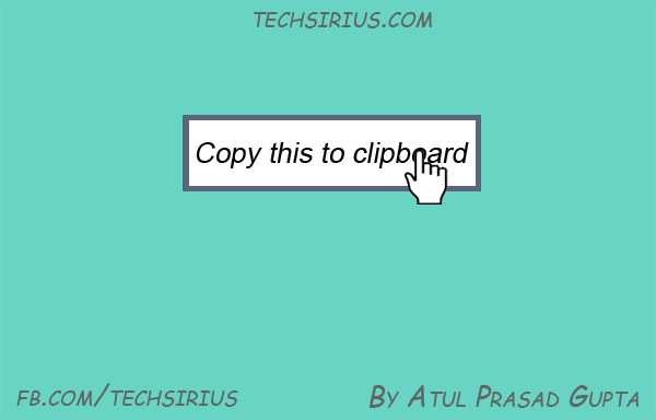 Copy to Clipboard Using Javascript