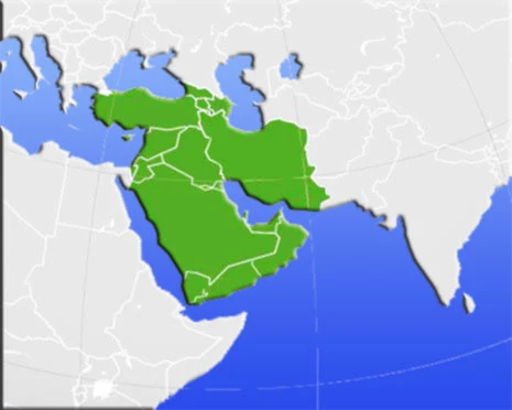 Gambar Peta Asia Barat
