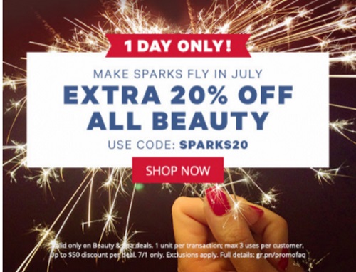 Groupon 20% Off Beauty Promo Code