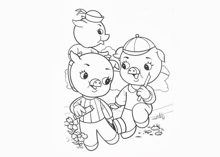 Three little pigs coloring pages printable | Free Coloring Pages and