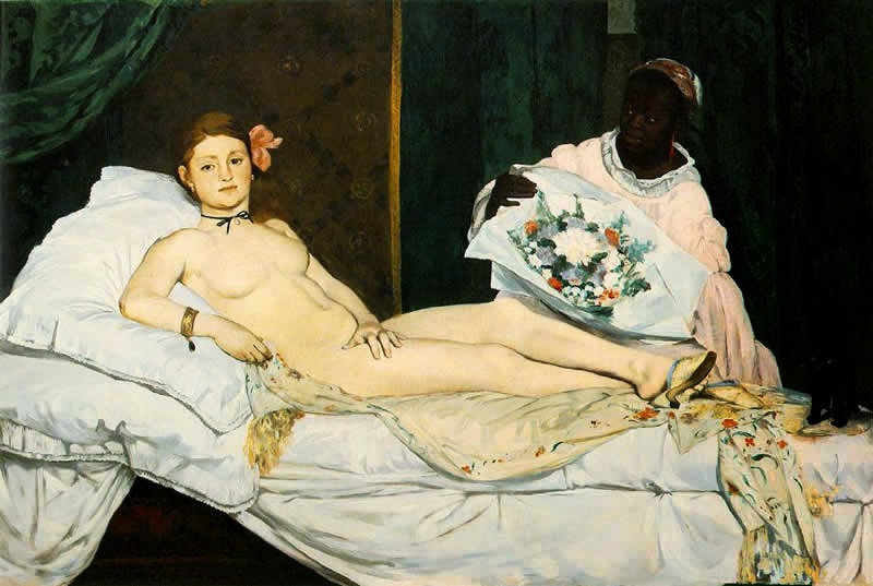 Olympia - Pinturas impressionistas pintadas por Édouard Manet