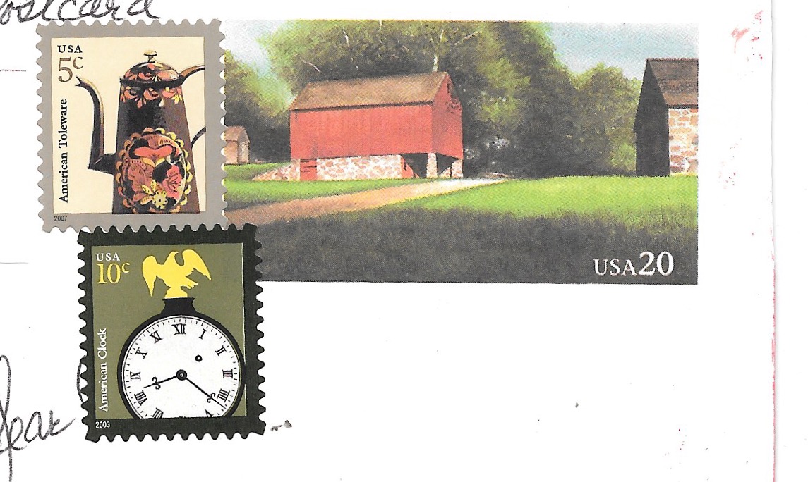 envelope 100 Sunday Stamps Red