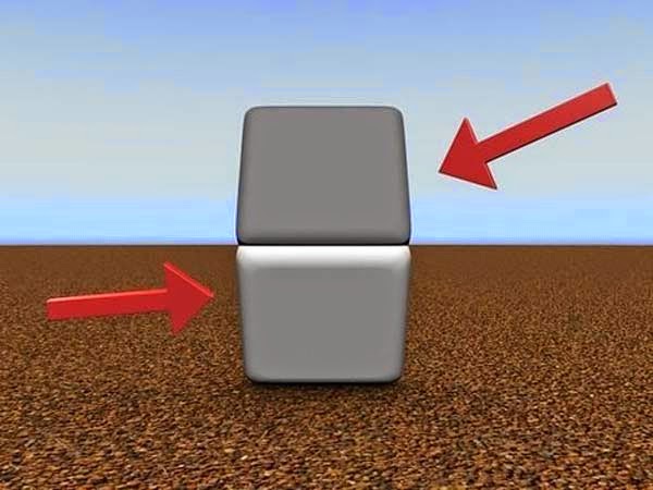 Awesome Illusions That May Make Your Brain Explode - These 2 blocks are the same color... Cover the line with your finger to check.