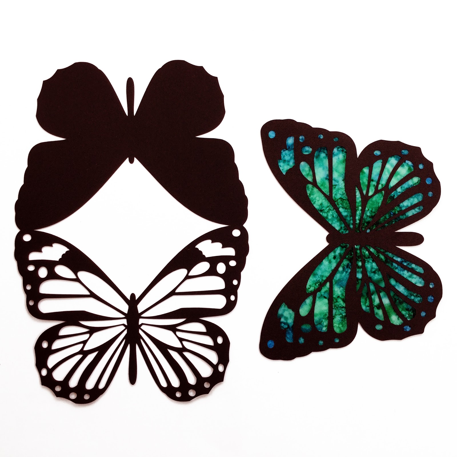 Crafting Quine Alcohol Ink and Vellum Butterfly Card Faux Stained