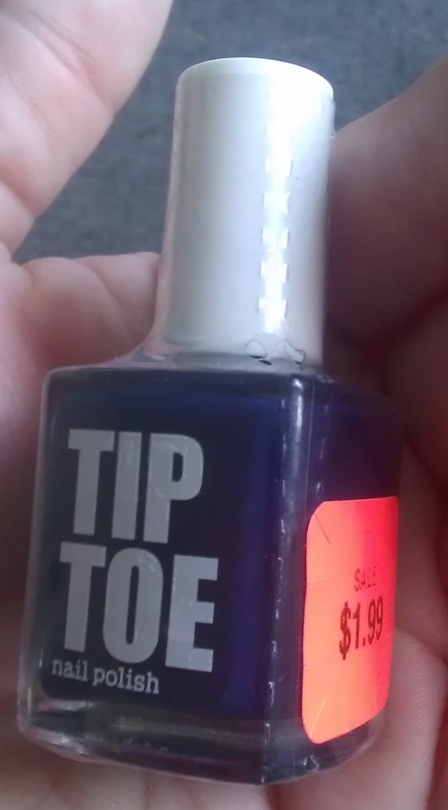Tip Toe Nail Polish from Old Navy in Navy Marine. On Sale for 1.99.
