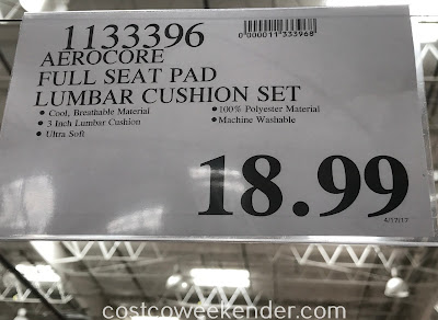 Deal for the Aerocore Deluxe Full Seat Pad Lumbar Cushion Set at Costco