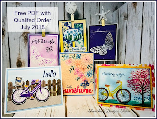 Frenchie' Team Customer appreciation. Bike Ride, Springtime Impressions Thinlits, Abstract Impressions, Stampin'Up!, 