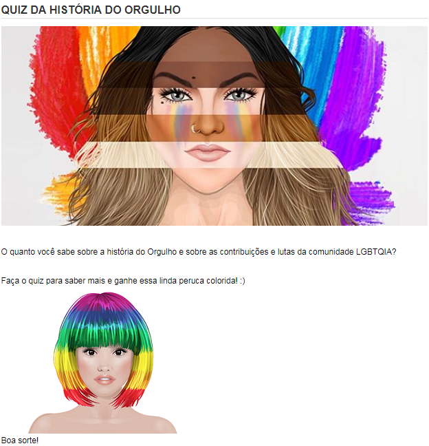 Truques Stardoll Hoje ♥: Quiz da História do Orgulho