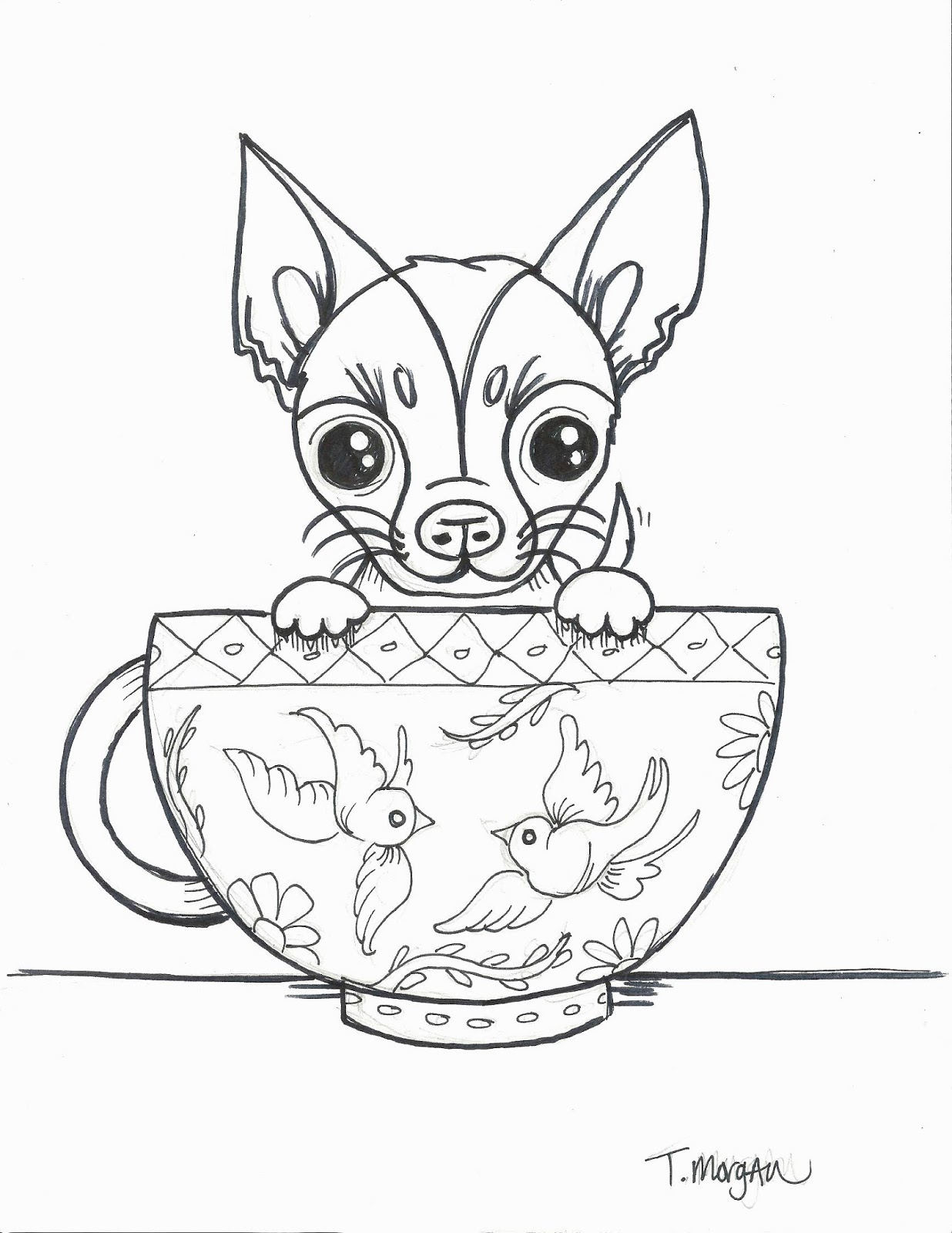 Chihuahua Pencil Coloring Pages