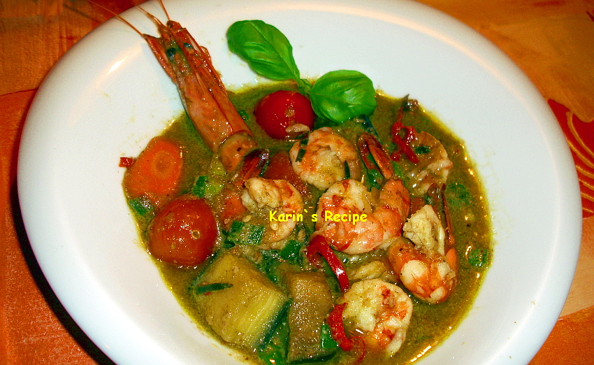 Karin's Recipe: Kari Hijau Udang Thailand (Thai Shrimp 