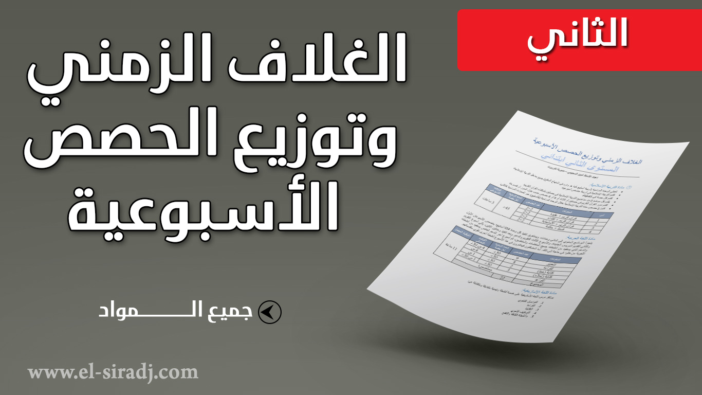 الغلاف الزمني وتوزيع الحصص الأسبوعية لكافة مواد الابتدائي الغلاف الزمني وتوزيع الحصص الأسبوعية لكافة مواد الابتدائي