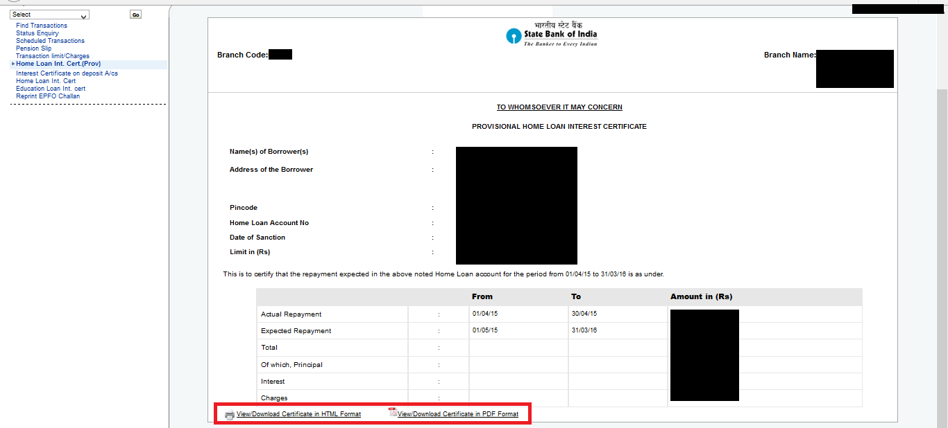 Form 12c Housing Loan Pdf Download