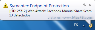 Ataque web desde SecretosDeFacebook - MasFB