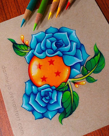 01-Dragonball-Roses-Danielle-Washington-Brightly-Colored-Pencil-Drawings-www-designstack-co