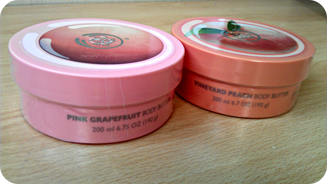 the body shop pink grapefruit vineyard peach body butters