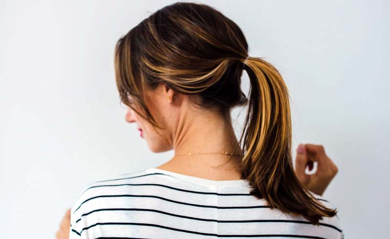 Messy Wrapped Pony Tail