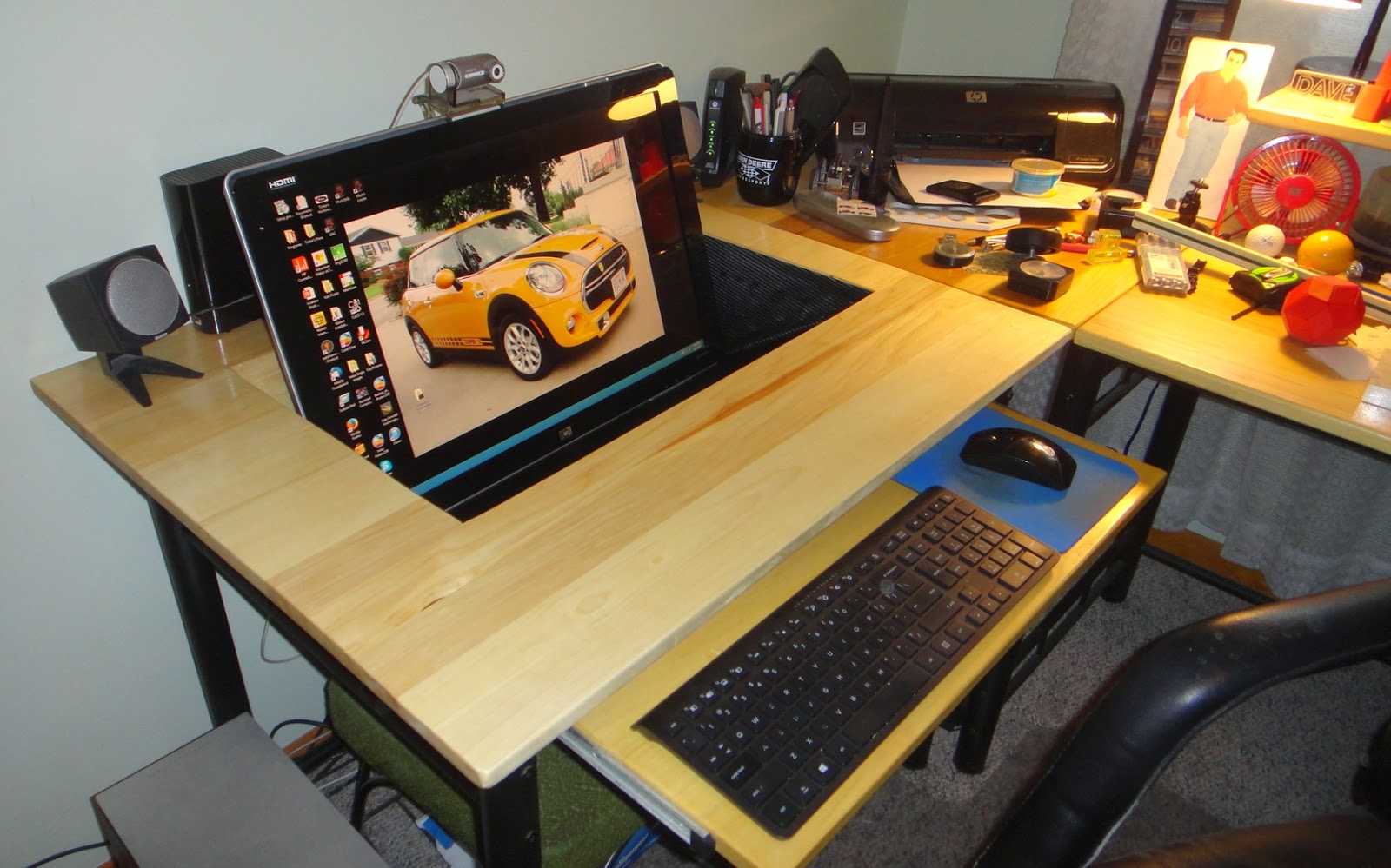 The Tinkers Recessed Computer Monitor Desk