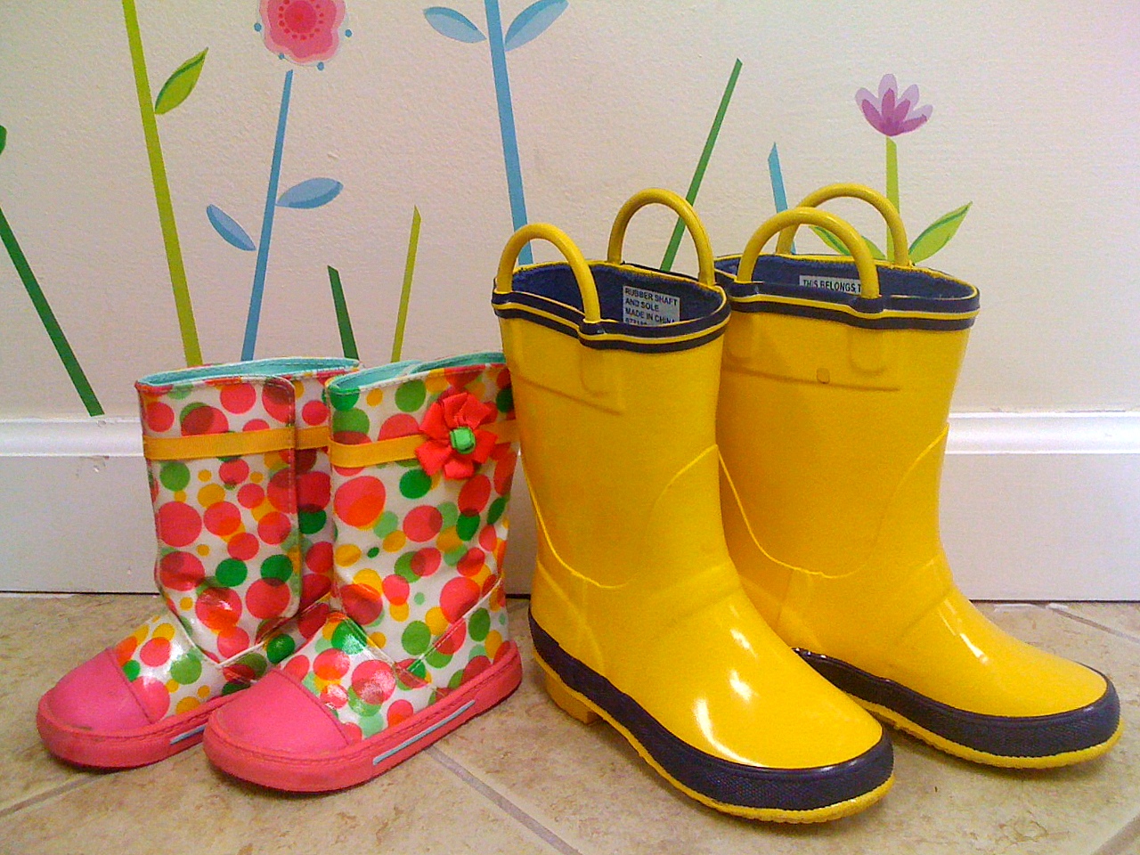 womens paw print rain boots