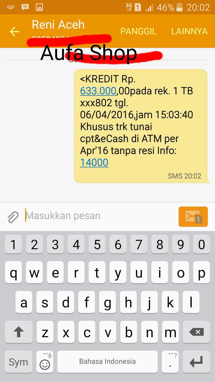 SUPPLAYER CREAM RM SKIN CARE: TESTI BUKTI TRANSFERAN CUST RM SKINCARE